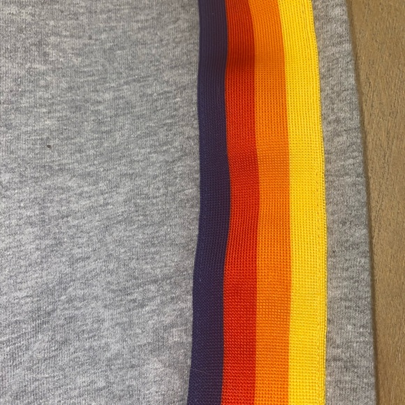 Aviator Nation Gray Joggers with Yellow & Orange Side Stripes - Picture 3 of 5